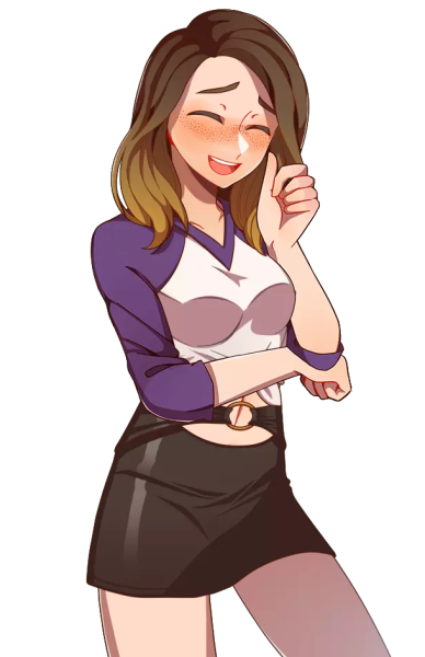 File:Flora Skirt Laughing.png